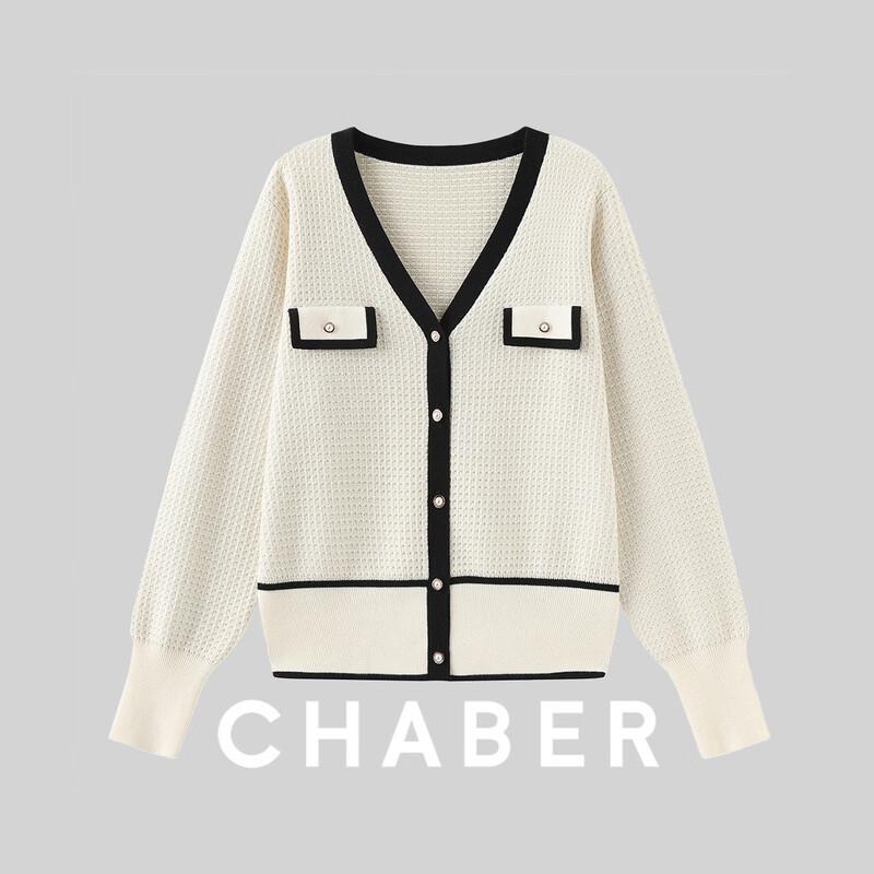 

Chaber Color-Block V-Neck Knit Cardigan L