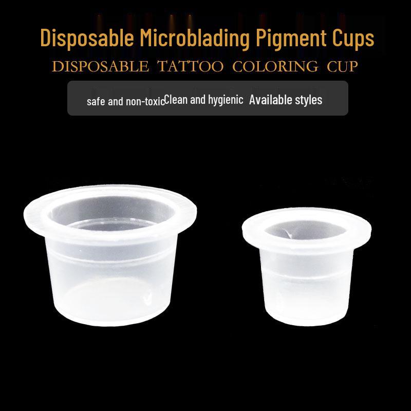 Anello Tazza in Silicone per Microblading, Ricamo Sopracciglia, Tatuaggio Labbra, Pigmenti e Colla per Ciglia.