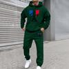 Men'S Stand Up Collar Button Casual Long Sleeved Shirt Long Pants Sports Suit