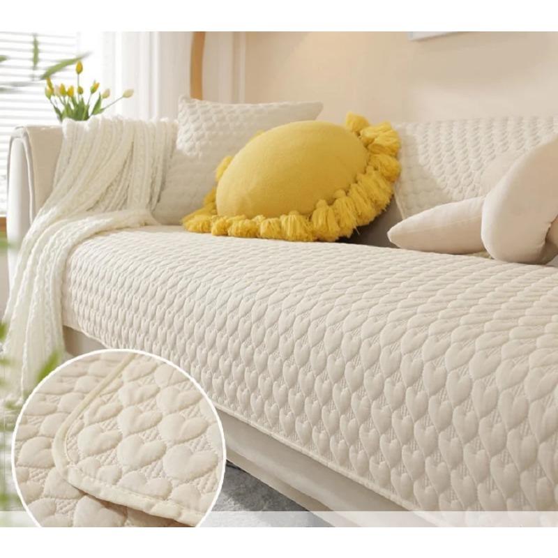 Sofa Cushion Four Seasons Universal Non-Slip Cotton Cushion Living Room Combination Sofa Cover Thickened Furniture Protective
