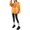 Anta Logo Digital Print Pattern Plus Velvet Pullover Sweatshirt Unisex Tops Orange 152248725-3