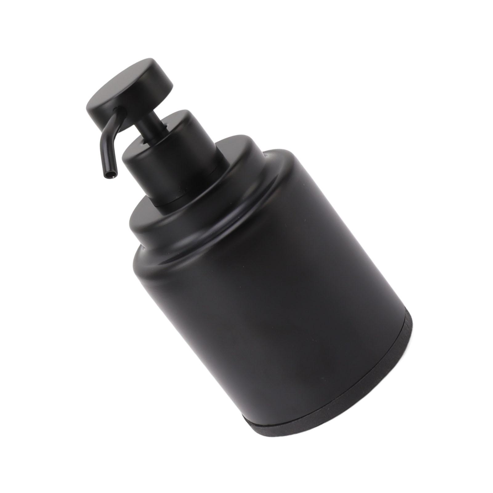 

Stainless Steel Soap Dispenser Manual Liquid Pump Hand Press Bottle for Shampoo Shower Lotion Black