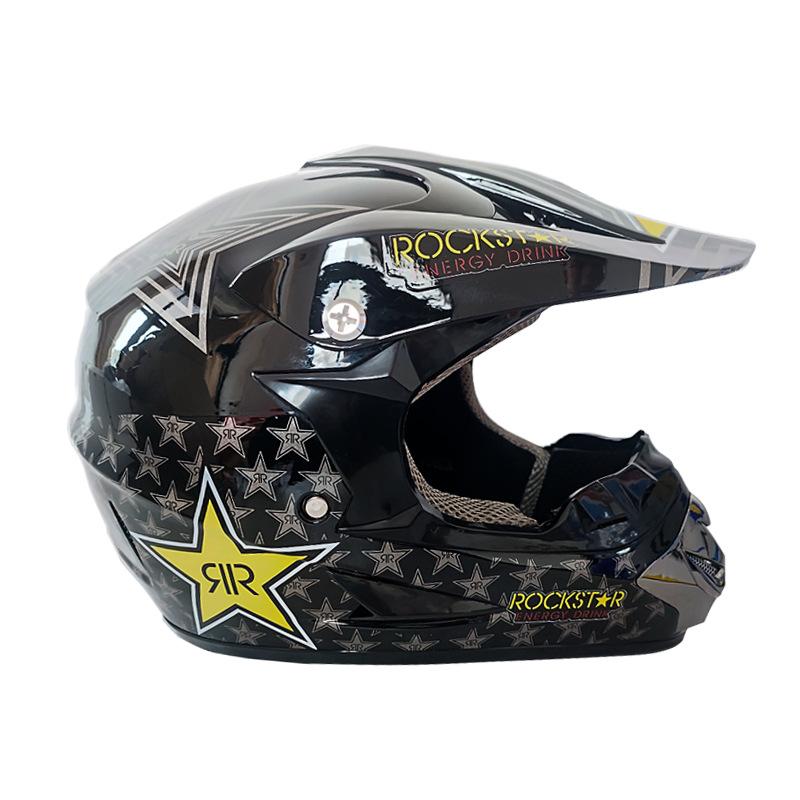 

Motorcycle helmet, off-road helmet for all seasons, unisex full-face off-road helmet with goggles, face shield, and gloves three-piece set S