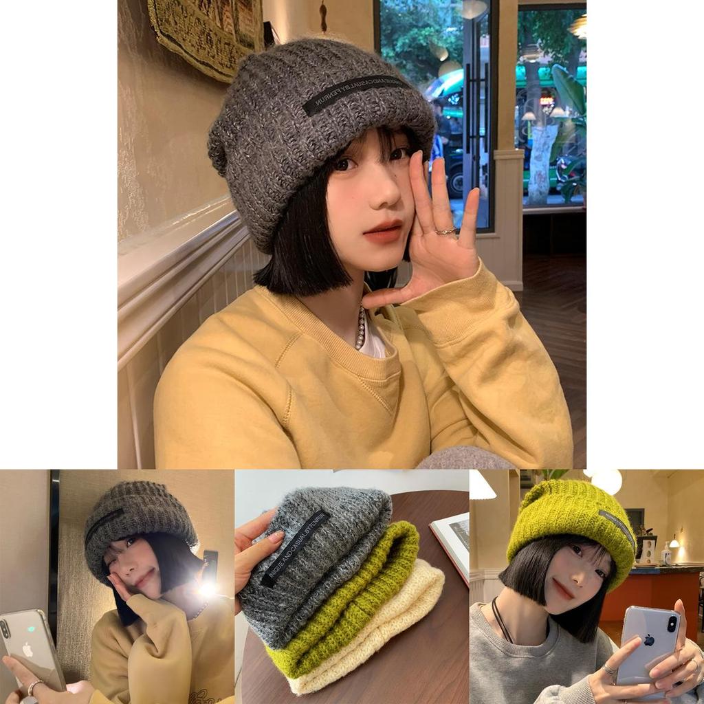 Elegant Cozy Winter Knit Hat For Women Warm Loose-fit Beanie In Trendy Colors