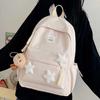 Stylish Unisex School Backpack With Water-resistant Nylon Fabric And Air Cushion Straps