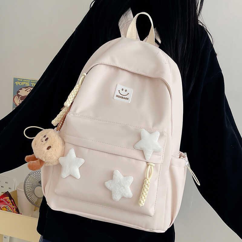 Stylish Unisex School Backpack With Water-resistant Nylon Fabric And Air Cushion Straps