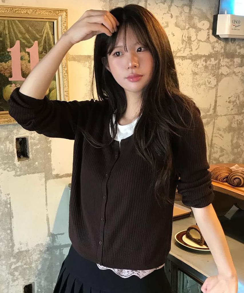 MIND BRIDGE WOMEN [W] Layered Button Regular Fit Knit - 3 Colors