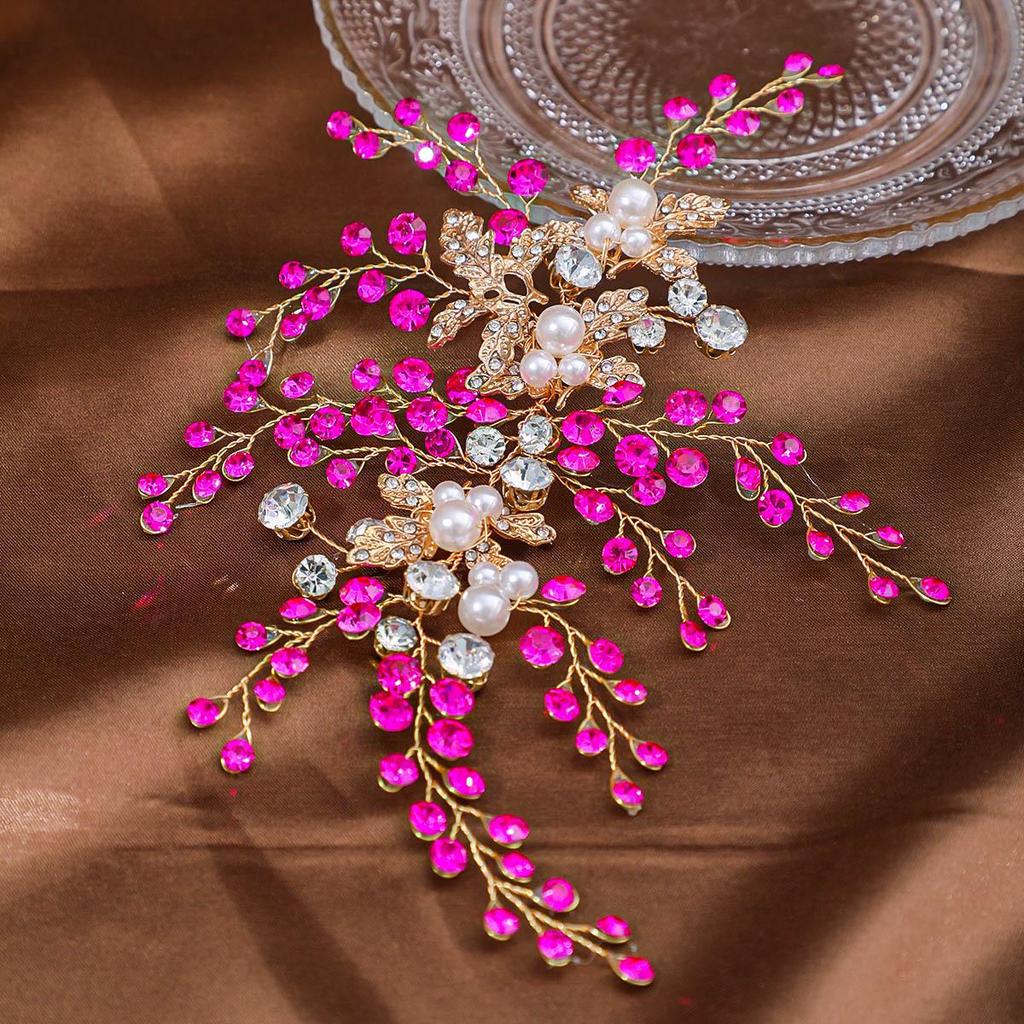 Gold Leaf Pearl Bride Headband: Handmade European and American Design