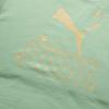 Puma T-shirt z nadrukiem logo, do biegania, fitnessu, treningu, z okrągłym dekoltem, z krótkim rękawem, unisex, topy, zielony 682344-89