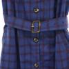 Archives Check Pattern Short Sleeve Long Dress Blue With Belt Women Used