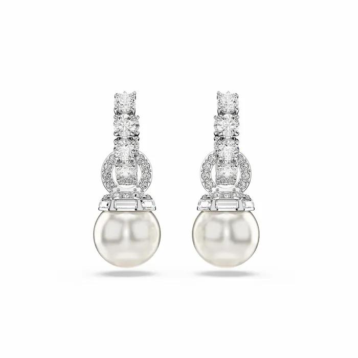 Matrix Crystal Pearl Drop Earrings 5691716