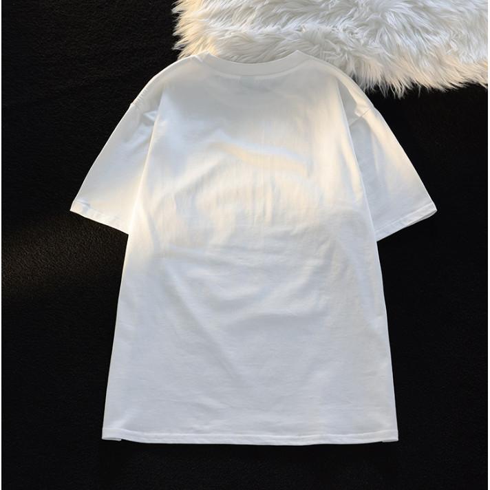 Roztomilý kreslený kočičí potisk Dámské tričko s kulatým výstřihem, krátkým rukávem, ležérní, volné, univerzální, letní tričko