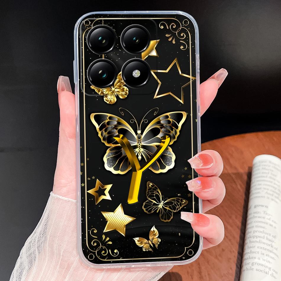 

Case For Xiaomi 14T Pro / Xiaomi 15T Pro Phone Cases Dreamy Color Letters Clear Phone Covers For Xiaomi 15 T Soft Silicone Funda Xiaomi 15T&Transparent