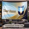 Lazio FC Personalized Tapestry Support Custom Name, Wall Art Home Decoration