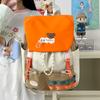Korean version of fashion backpack large-capacity student tutoring bag female high-value versatile contrasting color cute girl bag