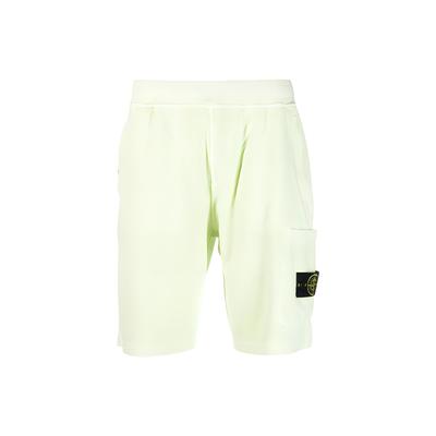 STONE ISLAND Ss23 Jednolity Kolor Wzór Kompasu Etykieta Elastyczny Pas Spodenki Codzienne Spodenki Męskie Jasnozielony 781564060-V0152