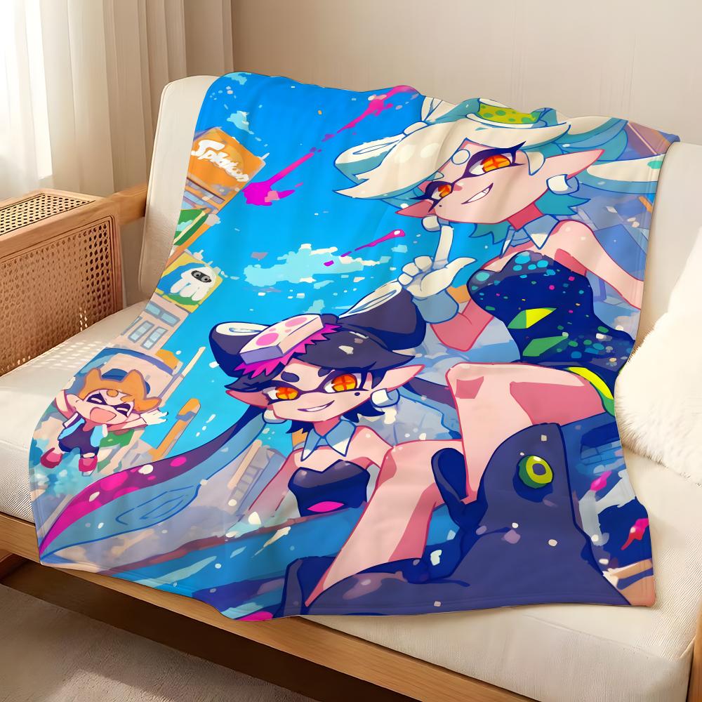 Game S-Splatoon Throw Flannel Blanket, Soft Warm, Durable & Washable cute Cool