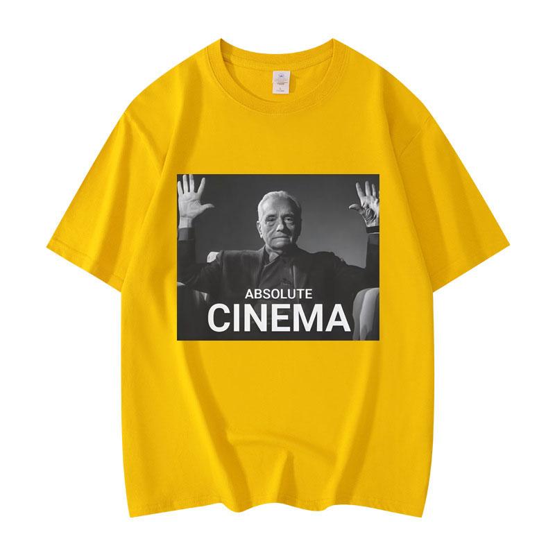 Absolute Cinema Funny Meme T-shirt Men's Women's Clothing Oversized O-Neck T-shirts Summer Casual Fashion T Shirts
