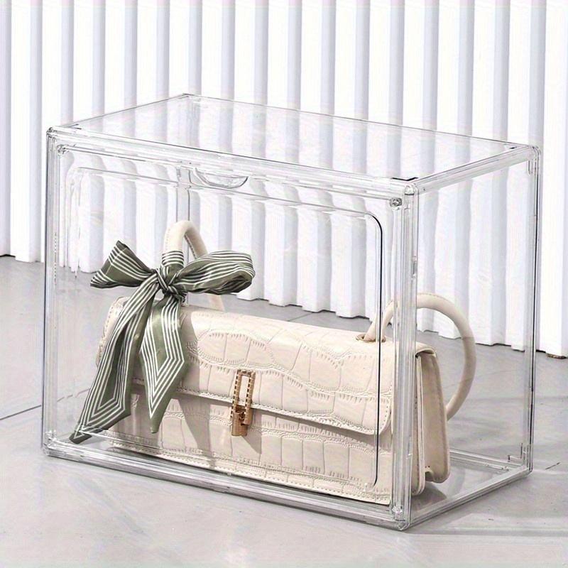 Transparent PET Storage Box with Lid, Stackable Organizer for Toys and More, Multi-Functional Home Decor, Toy Storage, Desktop Decoration
