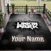 Custom Text Printed Rug Linkin Park Non Slip Floor Carpet For Home Room Decor