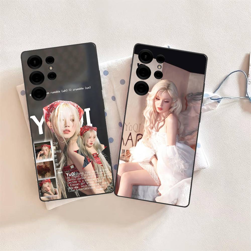 Korean Girl Group Song Yuqi Phone Case For Samsung S 24 fe 25 Ultra plus 20 lite 21 30 22 23 24 22 Ultra 5G Fundas