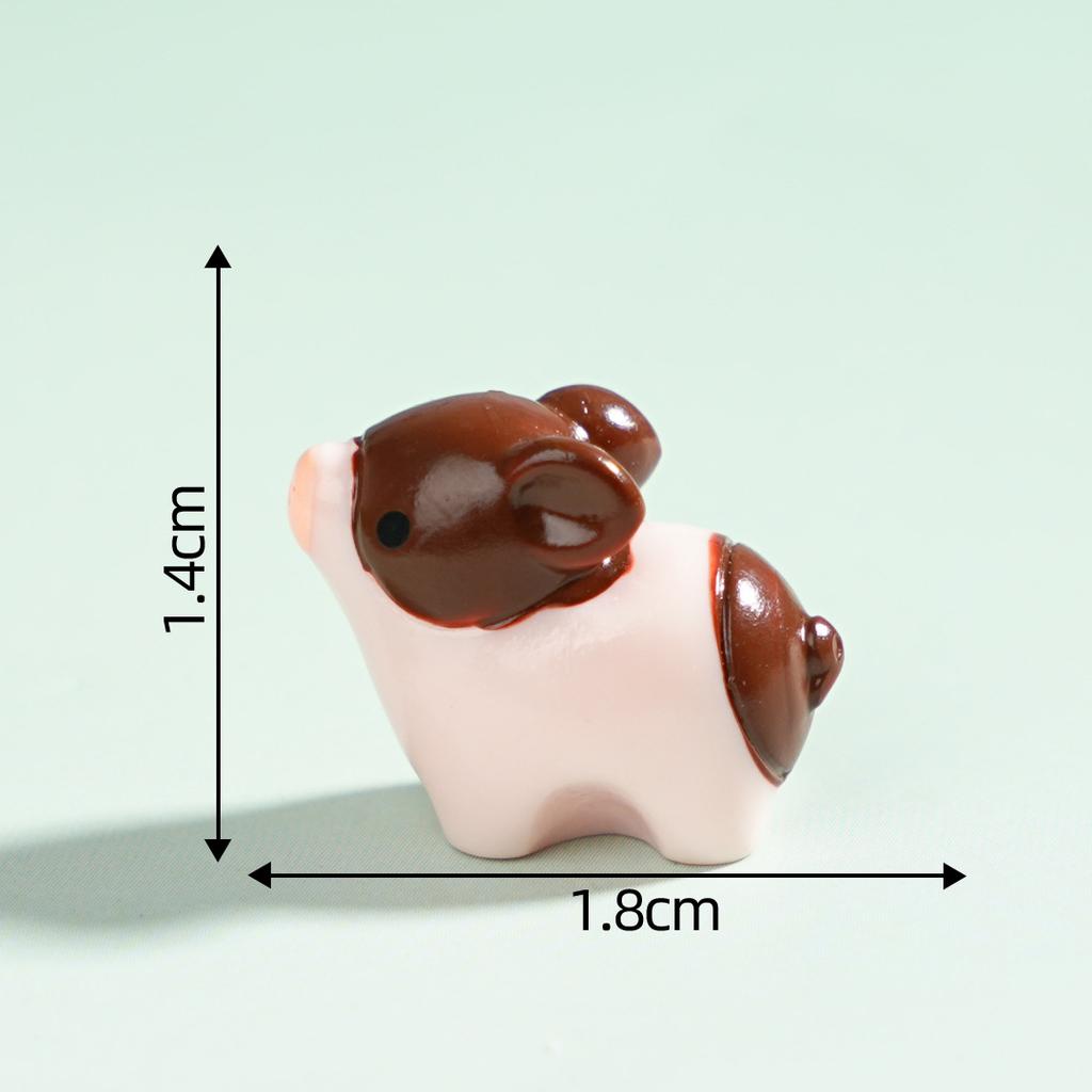 10-100PC Micro Pig Figurine Resin Ornaments Miniature Model Mini Animal Statue Bonsai Decoration Garden DIY Dollhouse Home Decor