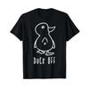 Duck Off Funny T Shirt Vintage Washed Homme Designer Clothes Streetwear Soft Comfortable Unisex