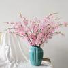 109CM Artificial 4-pronged Cherry Blossom Branch Home Decoration Silk Flower Wedding Decoration Arched Door Path Flower Guide