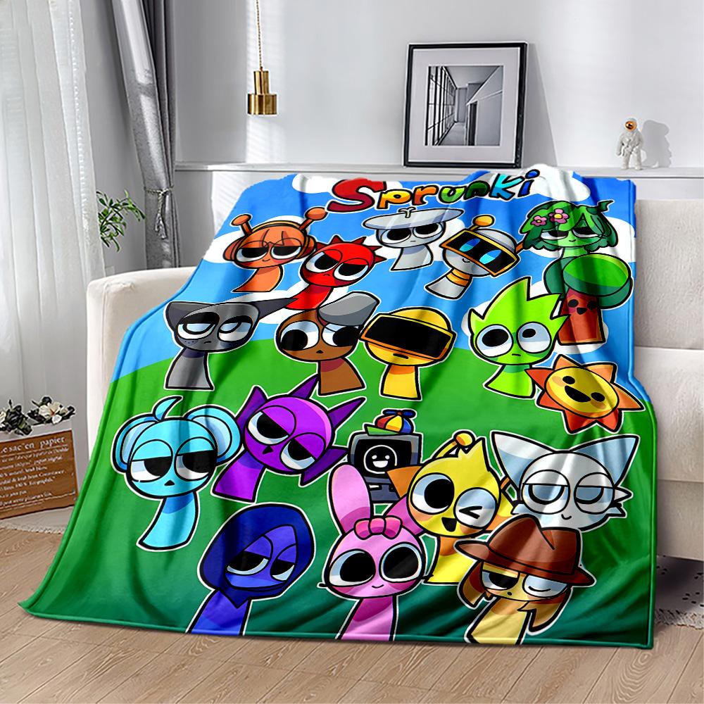 Rainbow Friends Adventure Flannel Blanket-Soft and Suitable for Sofas,Beds,Offices,Travel,All Seasons,Great Gift for Holidays and Birthdays.