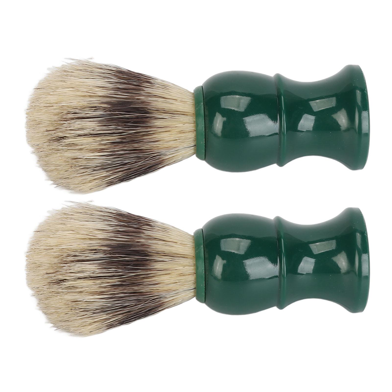 

2 шт., мужская щетка для очищения бороды, богатая пена, мягкая ручка из смолы для волос, щетка для ухода за бородой