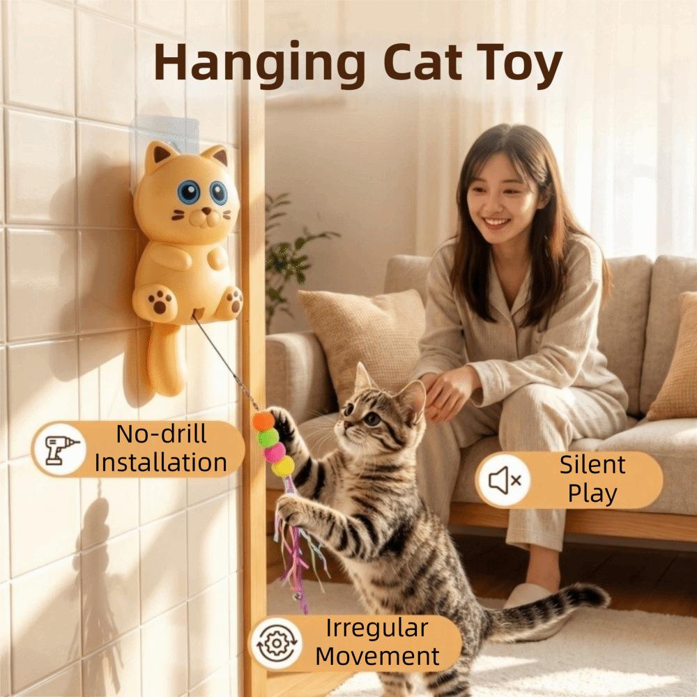 Smart Electric Cat Toy Retractable Hanging Door Cat Toy Durable Kitten Teasing Toy Indoor Cat