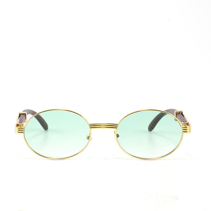 Vintage ovale solbriller solbriller med oval innfatning metallsolbriller litterære solskjermer