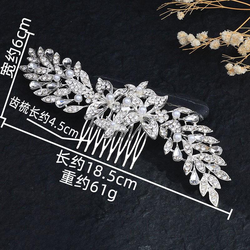 Mori Rhinestone Pointed Mouth Clip Fairy Raw Princess Style Hairpin Feminine Temperament Bridal Headdress Cheongsam Xiuhe Hair Accessories Hair Comb