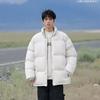 Winter Coat Men's Cotton Clothes New Men's Coat Couple Contrasting Color Stand-up Neck Cotton-padded Clothes Casual Warm Bread Clothes