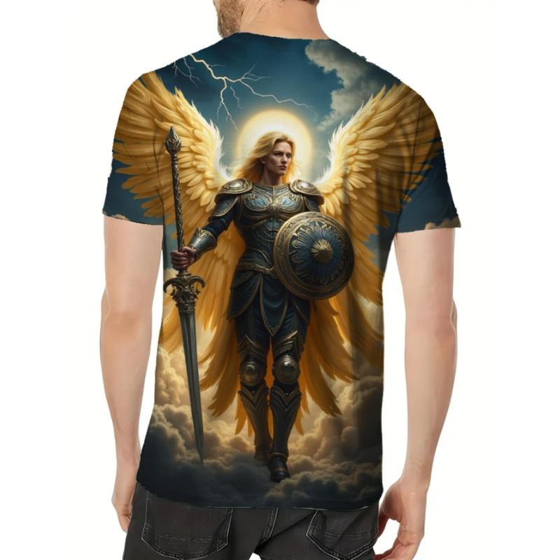 Men's 3D Pattern Printed Crew Neck T-Shirt - Summer Casual Plus Size Short Sleeve Top