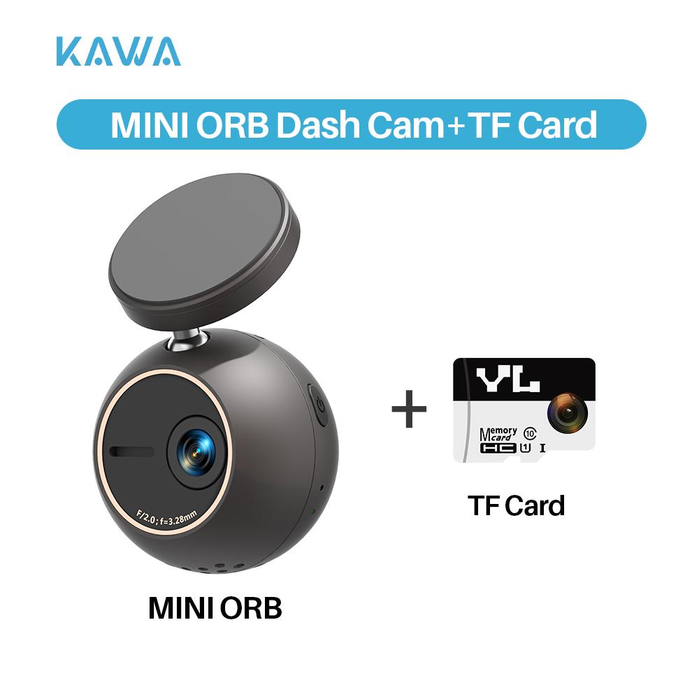 

Відеореєстратор KAWA Tiny 2K Автомобільний DVR MINI ORB, Автомобільна камера з голосовим керуванням, Обертання на 360°, Автоматичне перевертання відео на 180° Автоматичний Відеореєстратор 32G