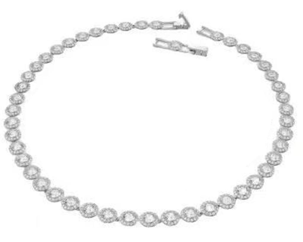 Shijia Kadın Hafif Lüks Kristal Kolye, Bileklik ve Küpe Seti