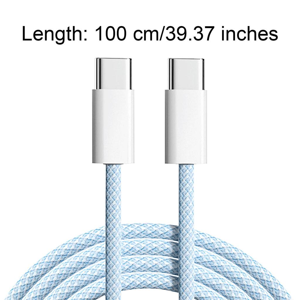 USB C To USB C Cable USB Type C 480Mbps Woven Data Cable Fast Charge Cable For Laptop Smart Phone Length 1M/2M