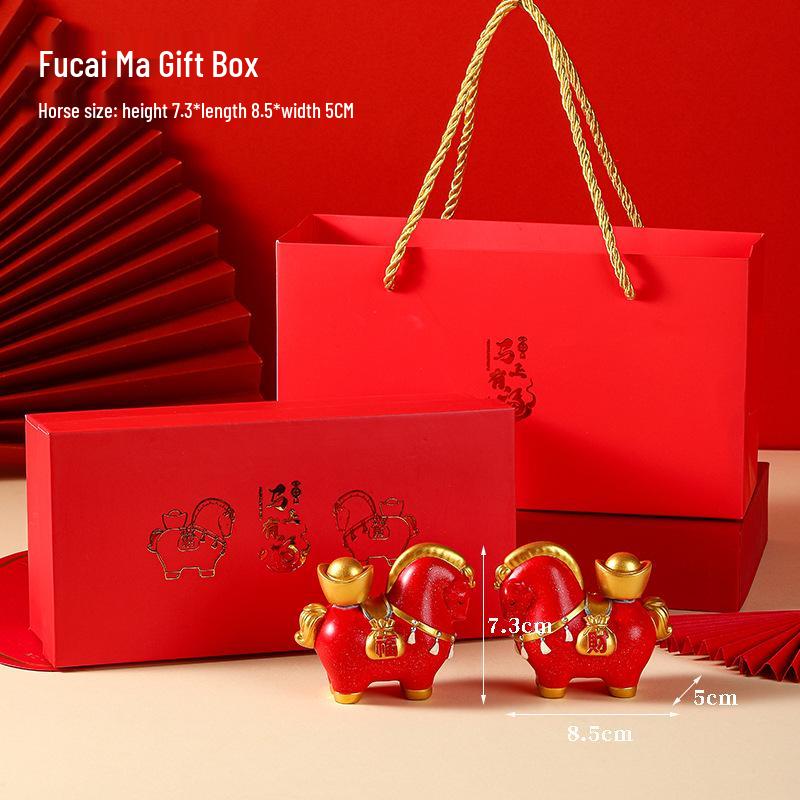 Xianci Year of the Horse Wealth Figurine - Luoyang Cultural Souvenir for Office or Desktop