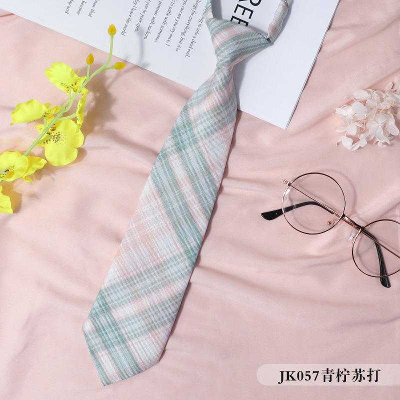Jk Japanisches Karo Damenkragen Schwarzer Krawattenkragen Seil College-Stil Streamer Schleife Hemd Ins Matrosenanzug