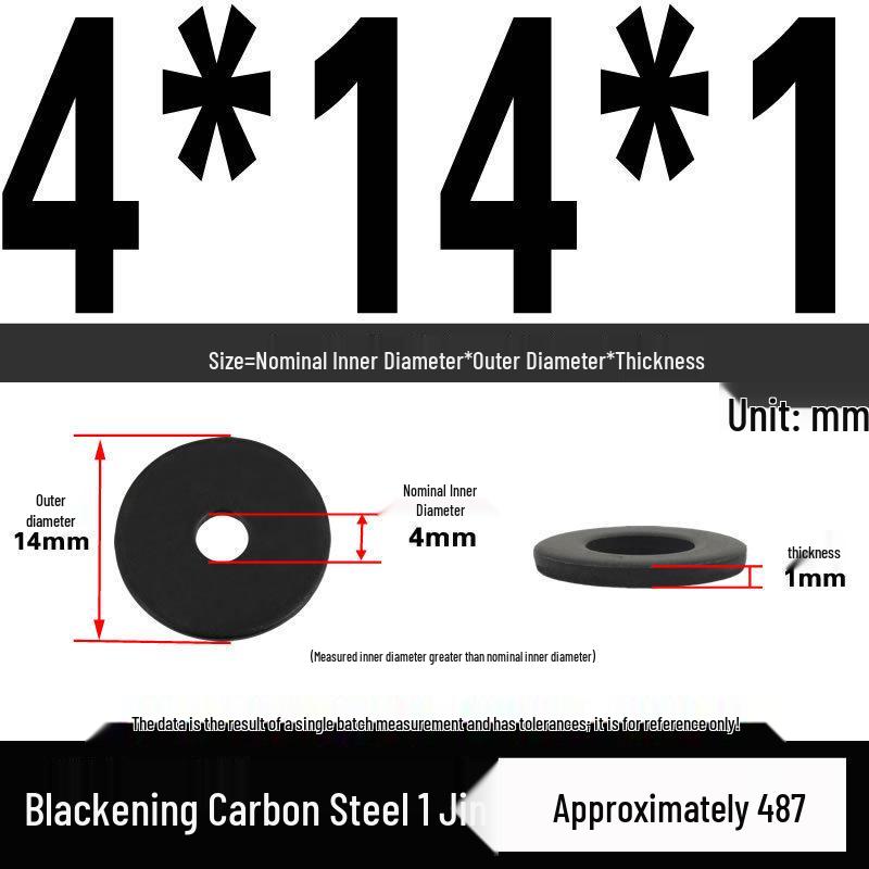 Blackened Thickened Oversized Metal Washer