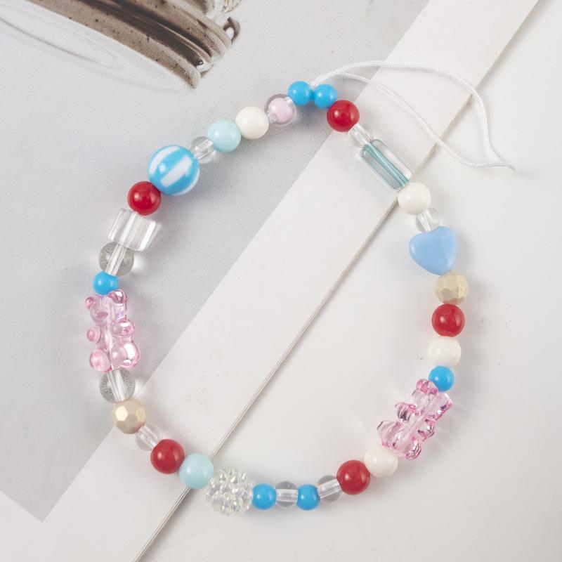 Top-Selling Colorful Beaded Phone Lanyard - Creative Anti-Lost Wrist Strap Charm for Girls