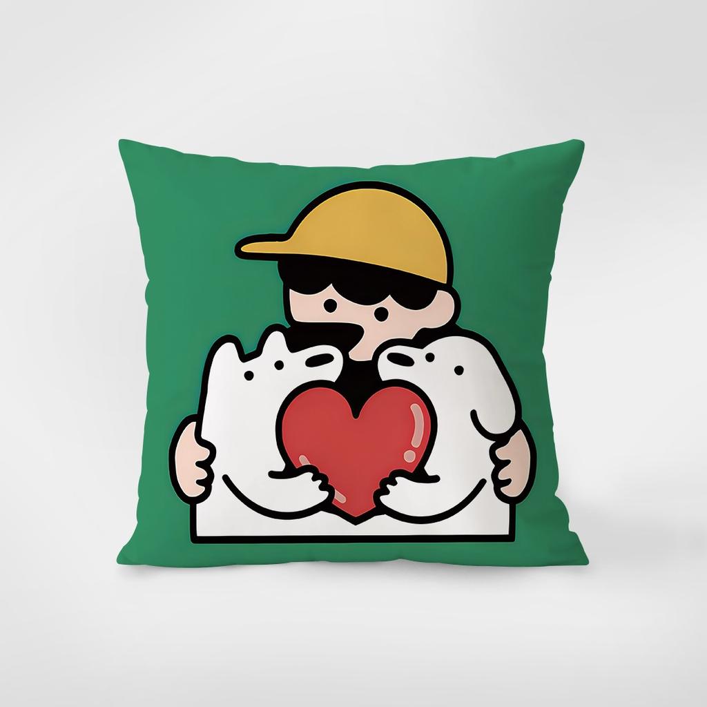 Cartoon Cute Dog Pillowcase Interior Decoration Office Living Room Home Pillowcase