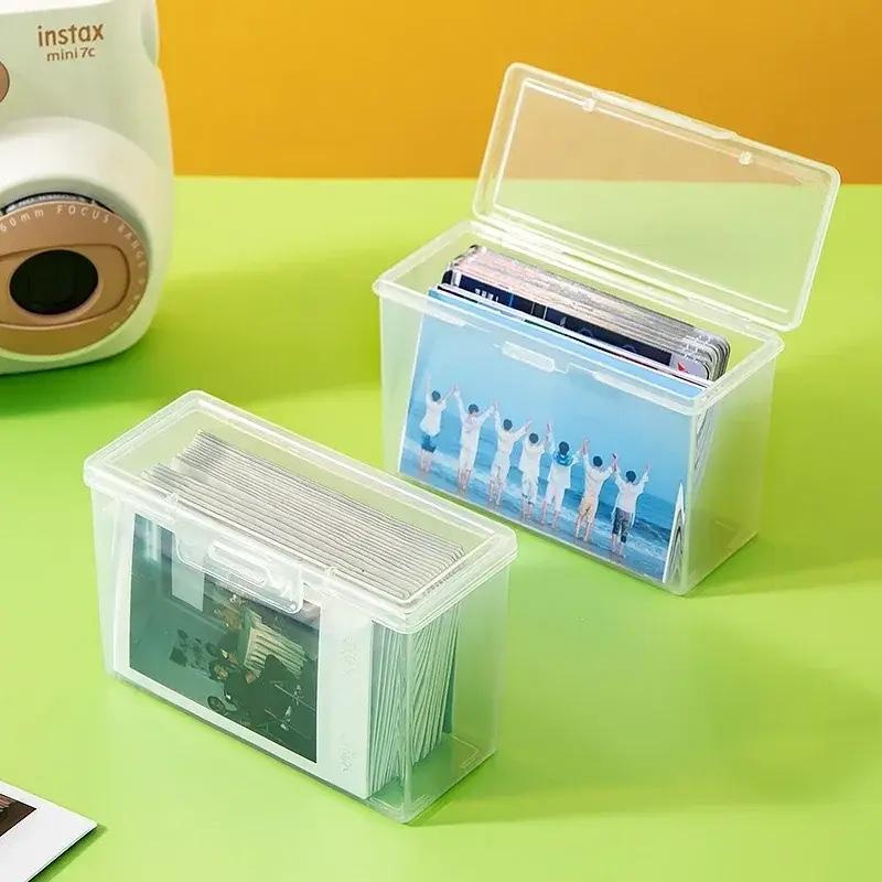 1/3PCS Polaroid Photo Game Card Transparent Plastic Storage Box Bank ID Card Celebrity Idol Booth Small Accessory Storage Box