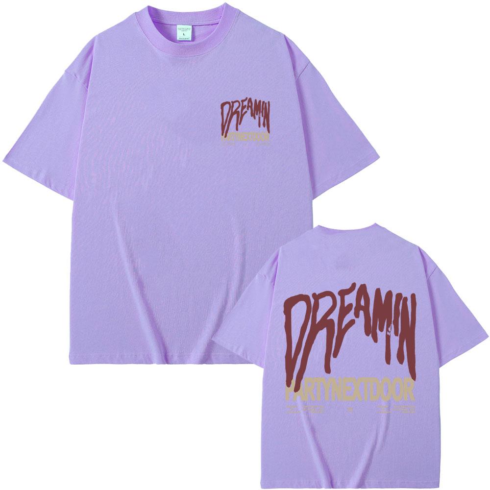 Rapper Partynextdoor Dreamin Graphic Print T-shirt Men Women Hip Hop Fashion Trend T Shirts Men's Vintage Oversized Streetwear
