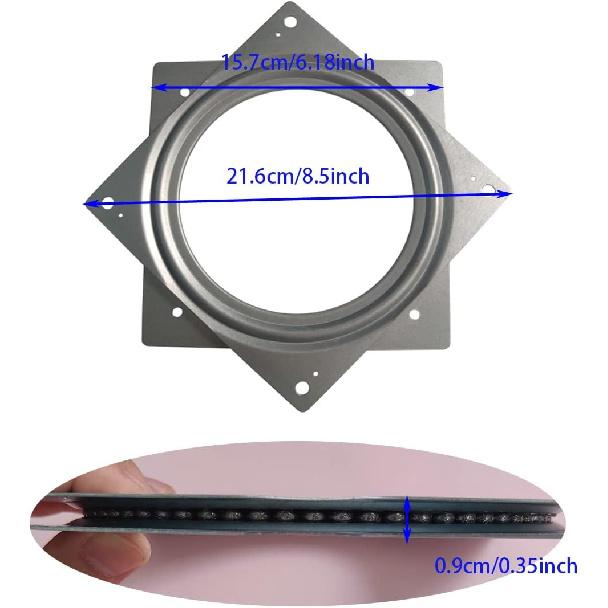 1 Pcs 6 Inch Sn Turntable Bearings Sn Turntable Lazy Sn Turntable Square Rotating Bearing Plate Lazy Sn Hardware Swivel Plate, for Swivel