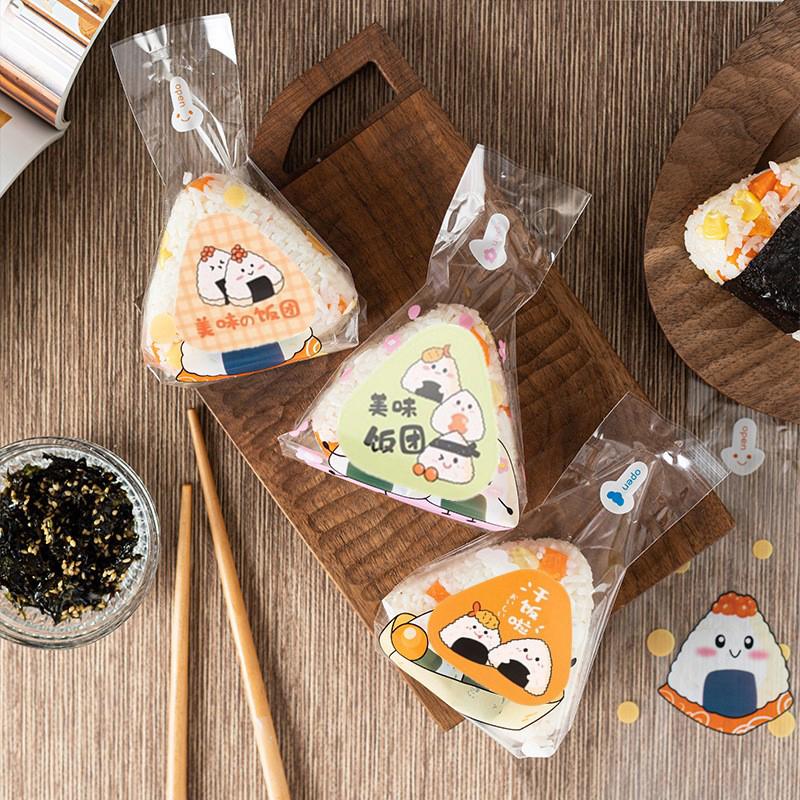 Triangle Rice Ball Packing Bag Stickers Nori Seaweed Onigiri Sushi Bag Stickers Sushi Making Mold Tools Bento Accessories
