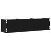 Wall Shelf Black Oak Effect 75 x 18 x 18 cm Wood Based Material