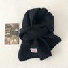 Korean autumn and winter new student solid color knitted scarf women's warm neck protection scarf versatile fashion knitted scarf