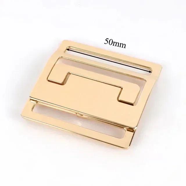 Meetee 1/2/4/5Pcs 30-60mm Metal Waist Belt Buckle Ribbon Band Adjust Clasp Coat Down Jacket Belts Decor Hook Buckles Accessories